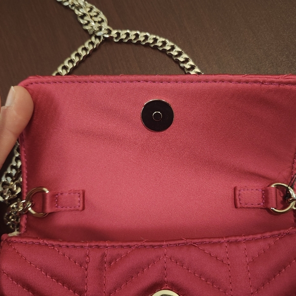 NWT Guess Pink/Gold Jewel Mini Flap Clutch Purse - Picture 9 of 12